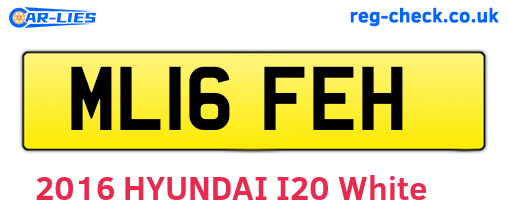 ML16FEH are the vehicle registration plates.