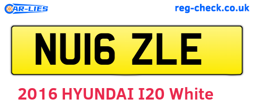 NU16ZLE are the vehicle registration plates.