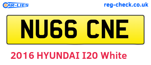 NU66CNE are the vehicle registration plates.