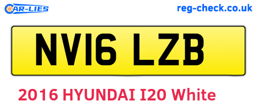NV16LZB are the vehicle registration plates.