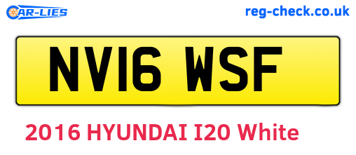 NV16WSF are the vehicle registration plates.