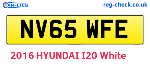 NV65WFE are the vehicle registration plates.