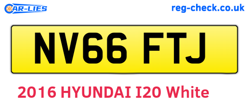 NV66FTJ are the vehicle registration plates.