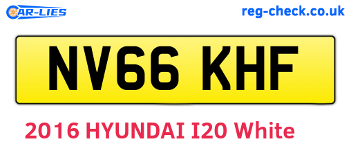 NV66KHF are the vehicle registration plates.