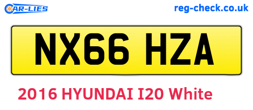NX66HZA are the vehicle registration plates.