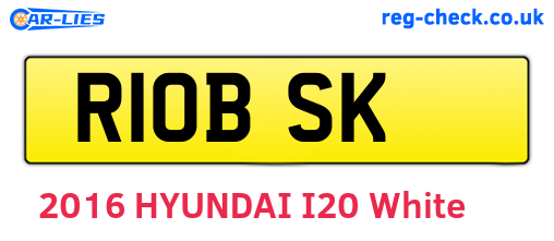 R10BSK are the vehicle registration plates.