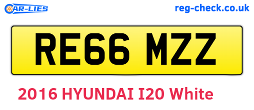 RE66MZZ are the vehicle registration plates.