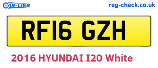 RF16GZH are the vehicle registration plates.