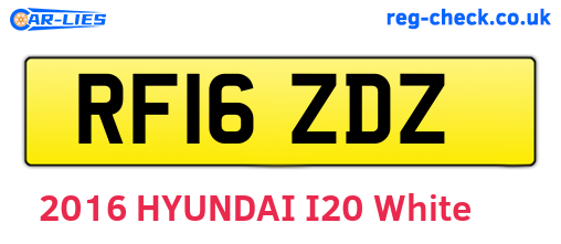 RF16ZDZ are the vehicle registration plates.