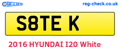 S8TEK are the vehicle registration plates.