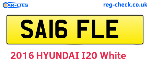 SA16FLE are the vehicle registration plates.
