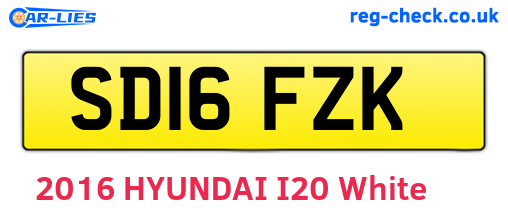 SD16FZK are the vehicle registration plates.