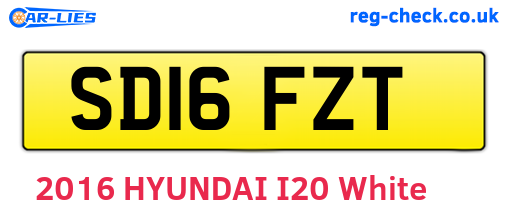 SD16FZT are the vehicle registration plates.