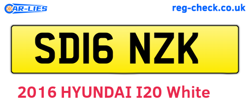 SD16NZK are the vehicle registration plates.