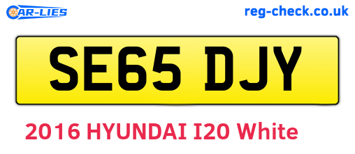 SE65DJY are the vehicle registration plates.