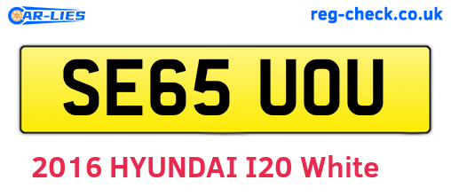 SE65UOU are the vehicle registration plates.