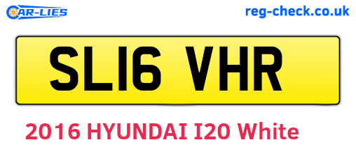 SL16VHR are the vehicle registration plates.