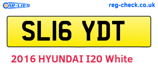 SL16YDT are the vehicle registration plates.