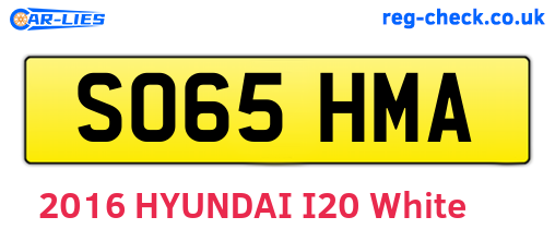 SO65HMA are the vehicle registration plates.