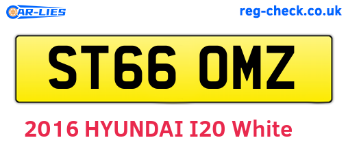 ST66OMZ are the vehicle registration plates.