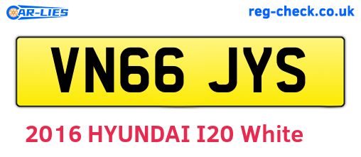 VN66JYS are the vehicle registration plates.