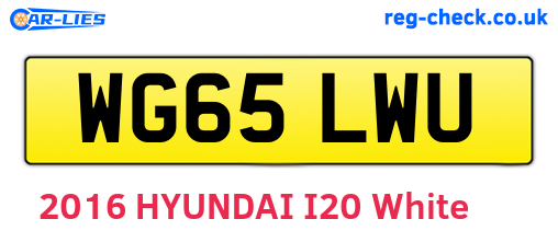 WG65LWU are the vehicle registration plates.