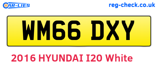 WM66DXY are the vehicle registration plates.