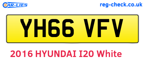 YH66VFV are the vehicle registration plates.