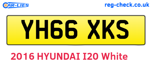 YH66XKS are the vehicle registration plates.