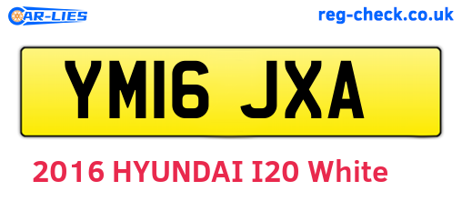 YM16JXA are the vehicle registration plates.