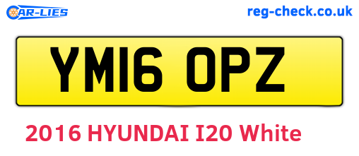 YM16OPZ are the vehicle registration plates.