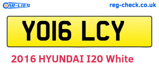 YO16LCY are the vehicle registration plates.