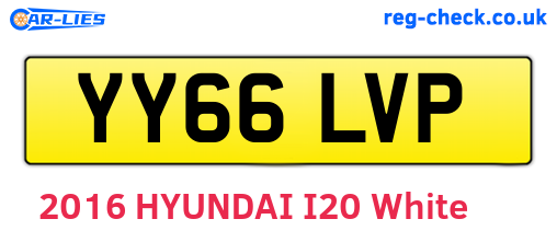 YY66LVP are the vehicle registration plates.