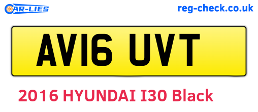 AV16UVT are the vehicle registration plates.