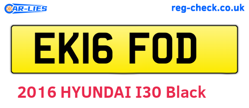 EK16FOD are the vehicle registration plates.