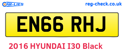 EN66RHJ are the vehicle registration plates.