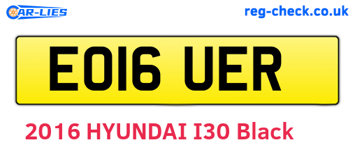 EO16UER are the vehicle registration plates.