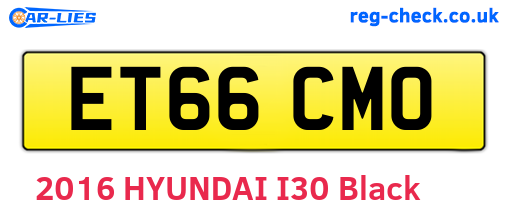 ET66CMO are the vehicle registration plates.
