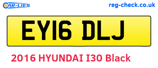 EY16DLJ are the vehicle registration plates.