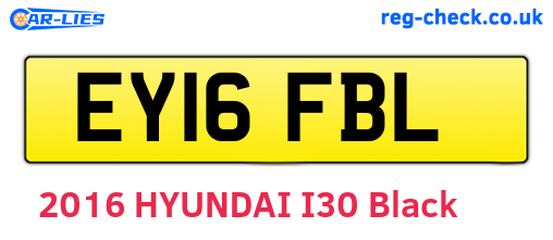 EY16FBL are the vehicle registration plates.