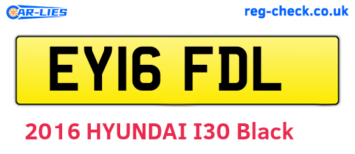 EY16FDL are the vehicle registration plates.