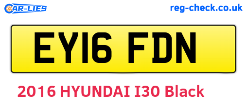 EY16FDN are the vehicle registration plates.