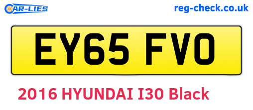 EY65FVO are the vehicle registration plates.