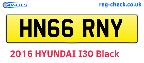 HN66RNY are the vehicle registration plates.