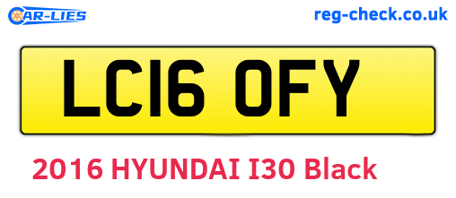 LC16OFY are the vehicle registration plates.