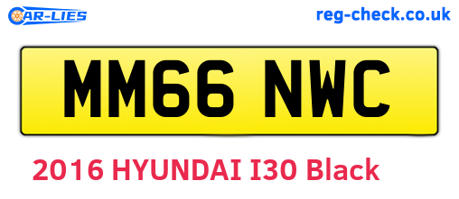 MM66NWC are the vehicle registration plates.