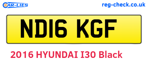 ND16KGF are the vehicle registration plates.