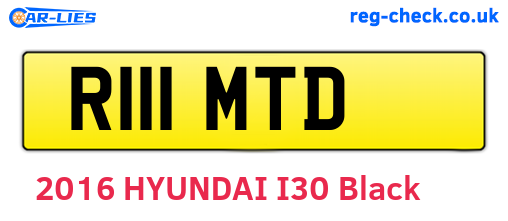 R111MTD are the vehicle registration plates.