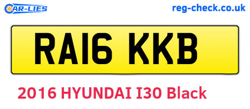 RA16KKB are the vehicle registration plates.