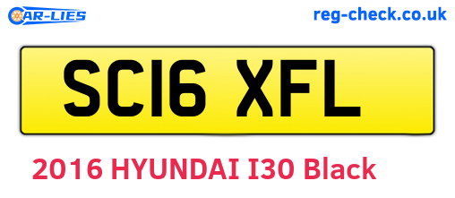 SC16XFL are the vehicle registration plates.